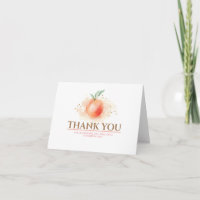 Merci de Baby shower de fruits de pêche