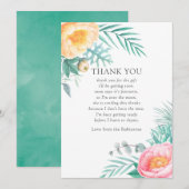 Merci de Baby shower de la Monnaie Tropicale (Devant / Derrière)