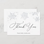Merci de Baby shower de Little Snowflake (Devant / Derrière)