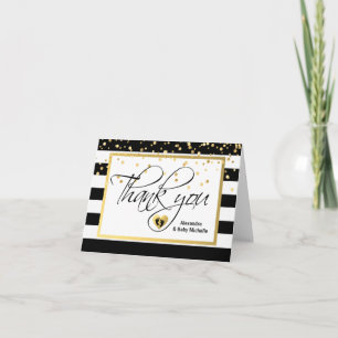 Merci de BABY SHOWER de l'or noir blanc moderne