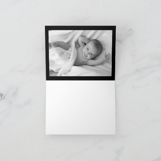 Merci de BABY SHOWER de l'or noir blanc moderne (Intérieur)