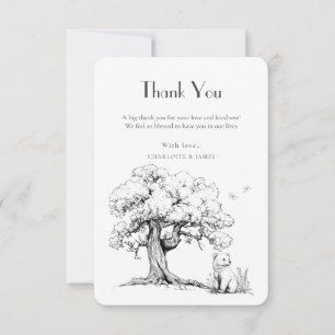 Merci de Baby shower de l'ours de la forêt noire e