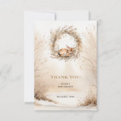 Merci de Baby shower de neige de cerf de bébé beig (Devant)