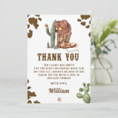 Merci de Baby shower de petit garçon rustique de l (Debout devant)