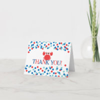 Merci de Baby shower de pour les garçons de crabe