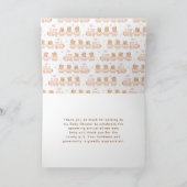 Merci de Baby shower de train rose ours (Intérieur)