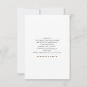 Merci de Baby shower de verdure Gold Balloon (Dos)