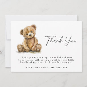 Merci de Baby shower d'ours en peluche