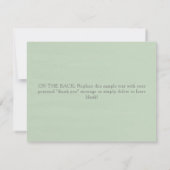 Merci de Baby shower Eucalyptus vert moderne (Dos)