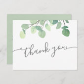 Merci de Baby shower Eucalyptus vert moderne (Devant / Derrière)