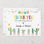 Merci de Baby shower Fiesta Cactus (Devant / Derrière)
