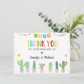 Merci de Baby shower Fiesta Cactus (Debout devant)
