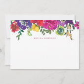 Merci de Baby shower Fleurs Vibrantes (Devant)