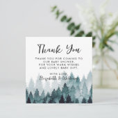 Merci de Baby shower forestier rustique (Debout devant)