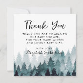 Merci de Baby shower forestier rustique (Devant)