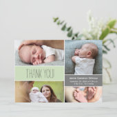 Merci de Baby shower Green Custom Pictures (Debout devant)