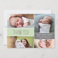 Merci de Baby shower Green Custom Pictures