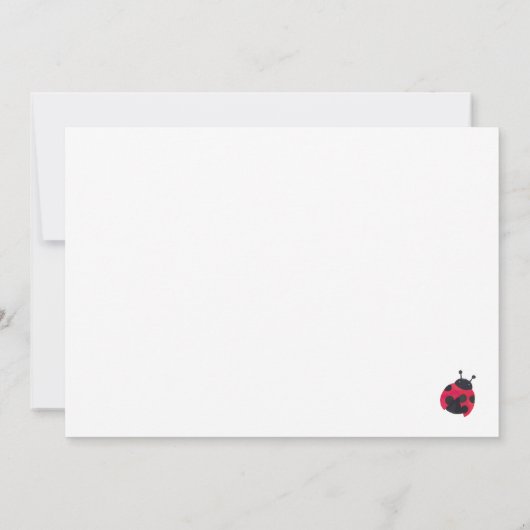 Merci de Baby shower Lady Bug (Dos)