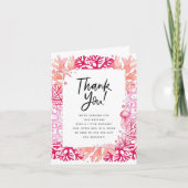 Merci de Baby shower marin de corail rose (Devant)