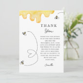 Merci de Baby shower mignonne de momie à abeille (Debout devant)