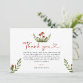 Merci de Baby shower moderne Little Mushroom (Debout devant)