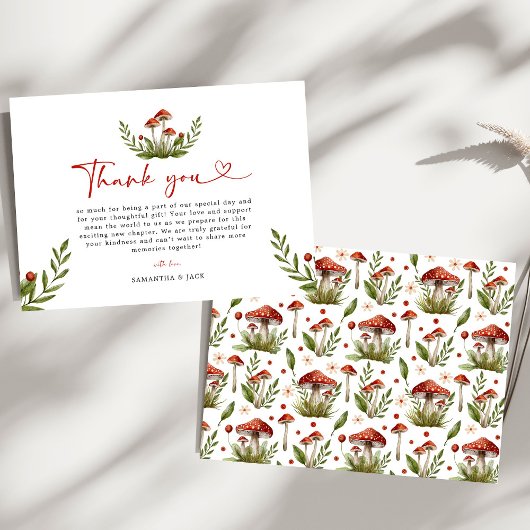 Merci de Baby shower moderne Little Mushroom