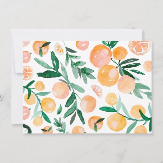 Merci de Baby shower Orange Citrus (Dos)