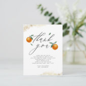 Merci de Baby shower orange d'aquarelle fine (Debout devant)