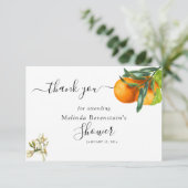 Merci de Baby shower orange Little Cutie (Debout devant)