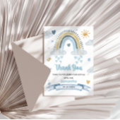 Merci de Baby shower Pastel Blue Boho doux