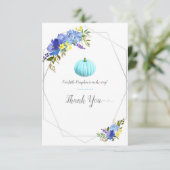 Merci de Baby shower petit Citrouille bleu (Debout devant)