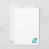 Merci de Baby shower petit Citrouille bleu (Dos)