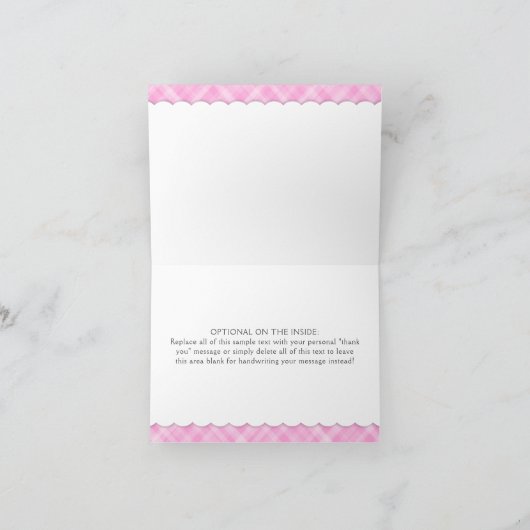 Merci de Baby shower rose Teddy Bear (Intérieur)