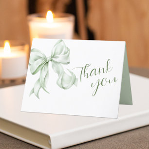 Merci de Baby shower Sage Green Bow