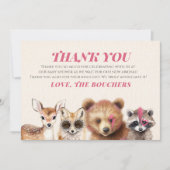 Merci de Baby shower sauvage (Devant)