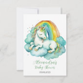 Merci de Baby shower Unicorne bébé (Dos)