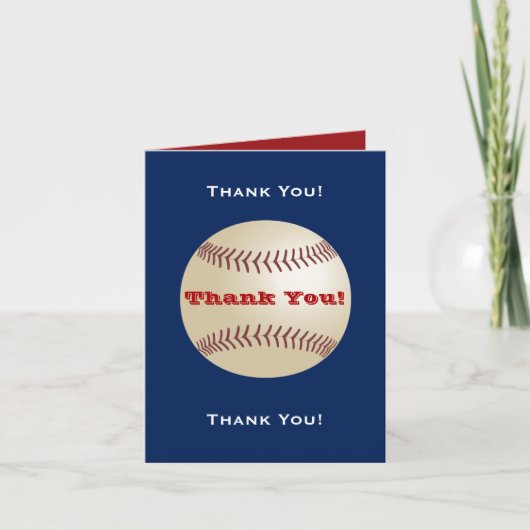 Merci de base-ball bleu, note rouge (Devant)