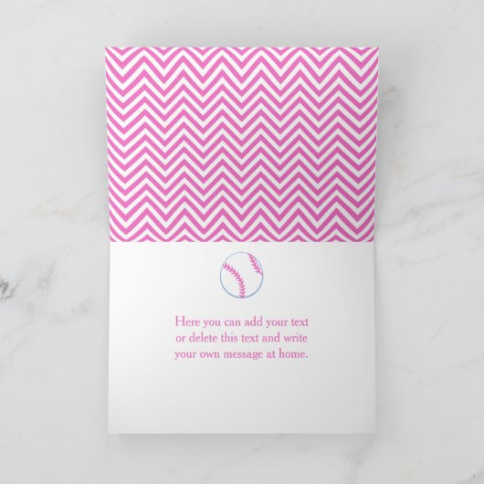 Merci de baseball rose (Intérieur)