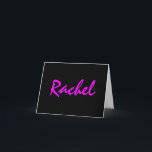 Merci de bat mitzvah personnalisé par coutume<br><div class="desc">La coutume a personnalisé le carte de remerciements avec le nom de la fille de bat mitzvah dans des roses indien vibrantes sur un arrière - plan noir brillant. Le timbre-poste assorti est également disponible.</div>