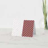 Merci de bloc couleur rouge et blanc pointillé (Dos)