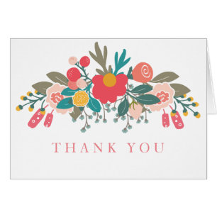 Merci de bouquet de fleurs roses