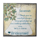 Merci de Bridesmaid Gown en carreaux avec des pers (Devant)