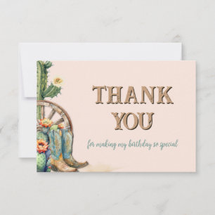 Merci de cactus rose vif personnalisé