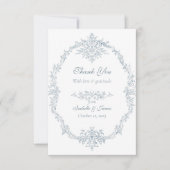 Merci de cadre Mariage bleu vintage (Devant)