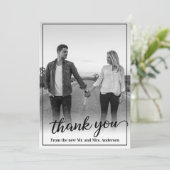 Merci de cadre noir photo personnalisé (Debout devant)