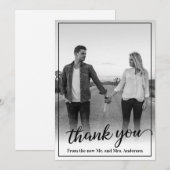 Merci de cadre noir photo personnalisé (Devant / Derrière)