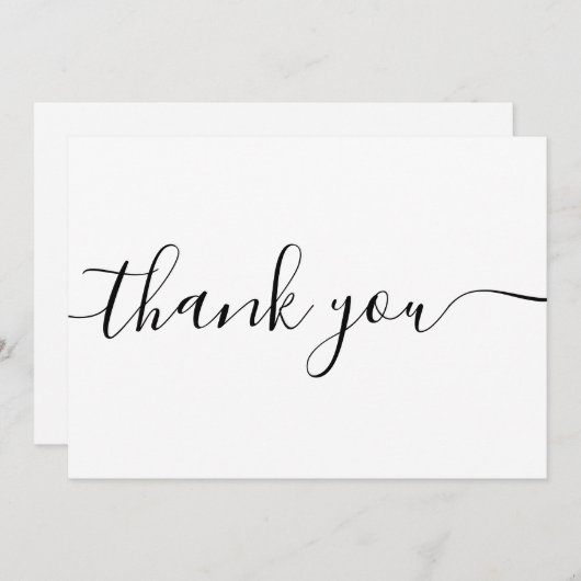 Merci de calligraphie de script simple (Devant / Derrière)