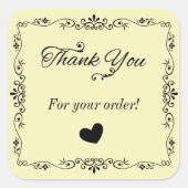 Merci de calligraphie fantaisie Étiquette de packa (Devant)