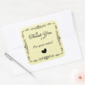 Merci de calligraphie fantaisie Étiquette de packa (Enveloppe)