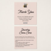 Merci de carte de bijoux avec logo Blush (Devant & derrière)